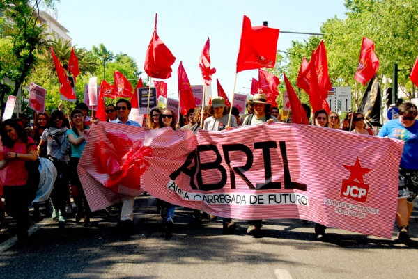 Parade April 25 in Lisbon