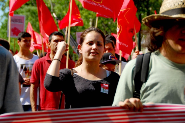 Parade April 25 in Lisbon
