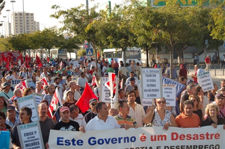 Historical demonstration in Lisbon