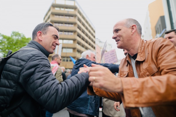 Manifestação de solidariedade com o povo palestiniano