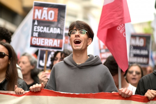 Manifestação de solidariedade com o povo palestiniano