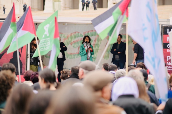 Manifestação de solidariedade com o povo palestiniano