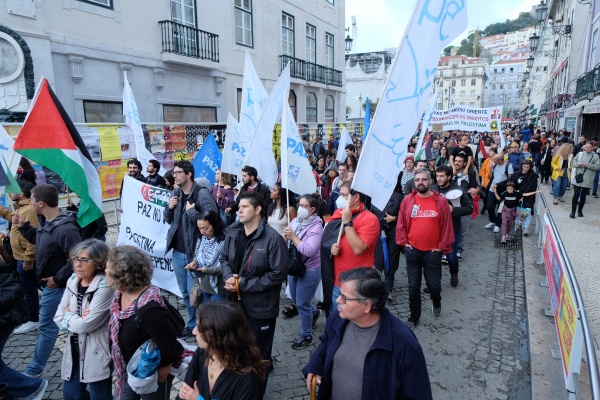 Demonstration for Peace in the Middle East. For the end of the occupation of Palestine