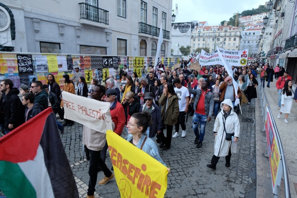 Demonstration for Peace in the Middle East. For the end of the occupation of Palestine
