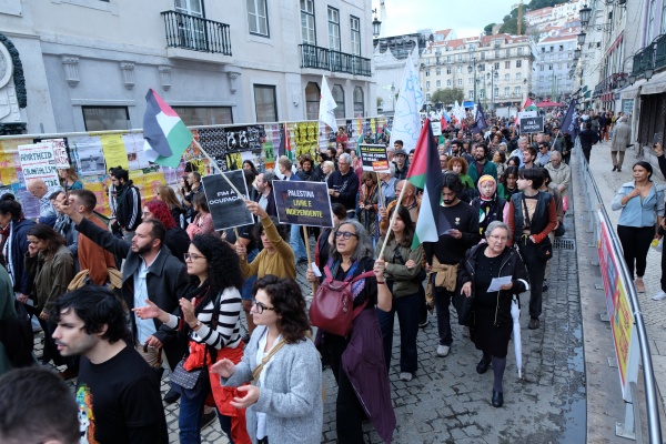 Demonstration for Peace in the Middle East. For the end of the occupation of Palestine